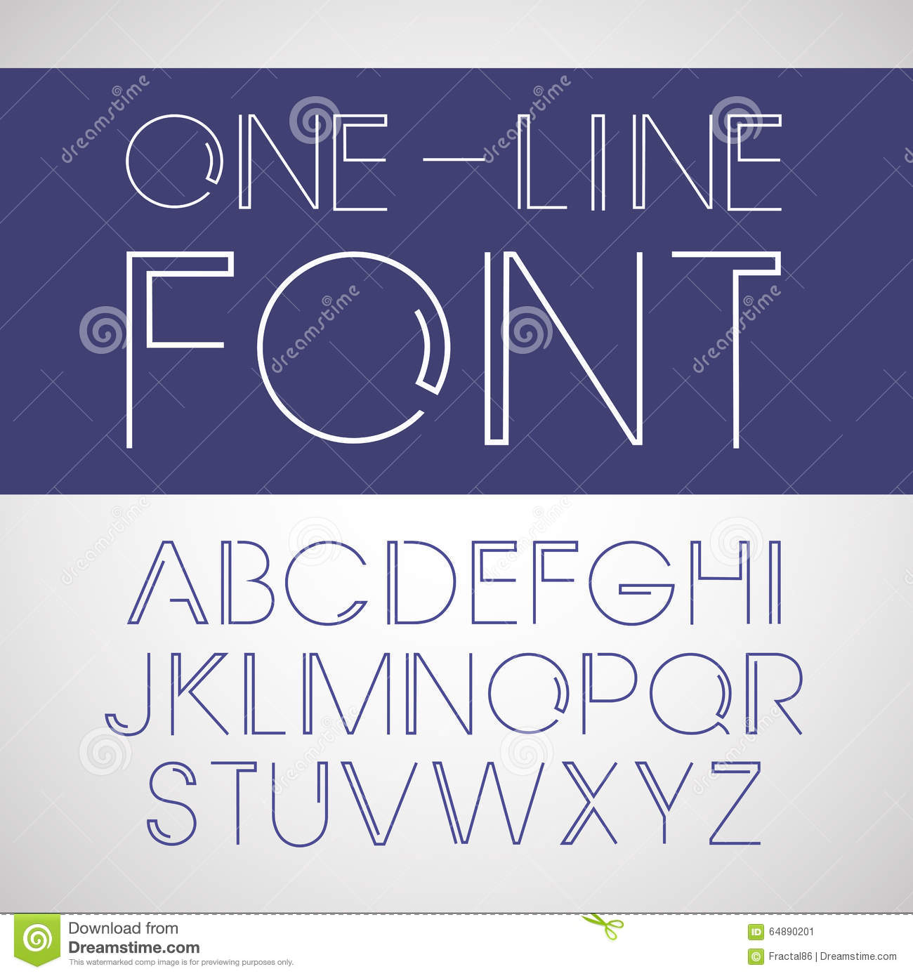 single line font dafont
